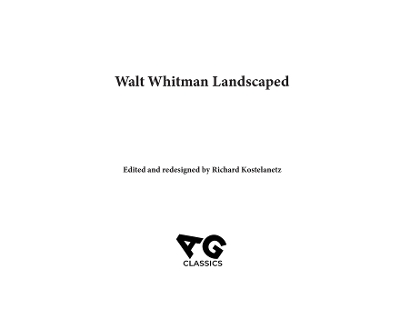 Book cover for Walt Whitman Landscaped