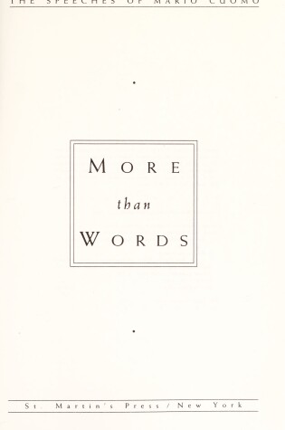 Cover of More Than Words