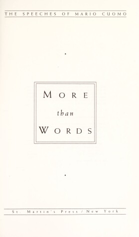 Book cover for More Than Words