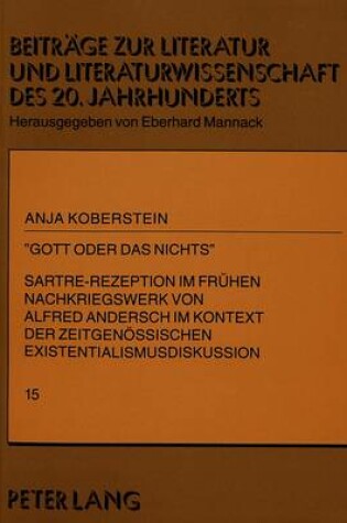 Cover of -Gott Oder Das Nichts-