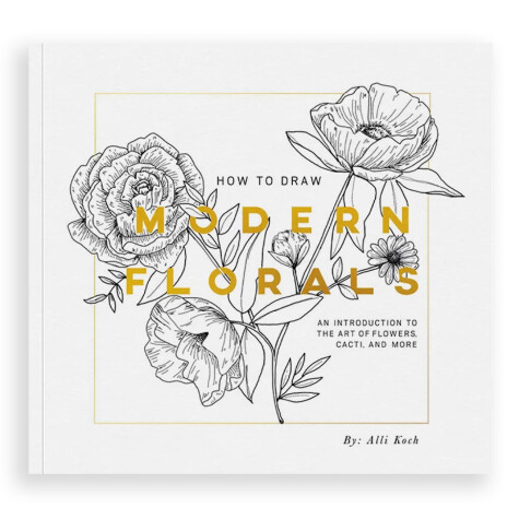 Book cover for How To Draw Modern Florals (Mini)