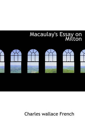 Book cover for Macaulay's Essay on Milton