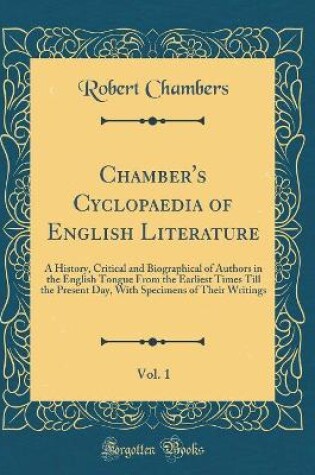 Cover of Chamber's Cyclopaedia of English Literature, Vol. 1