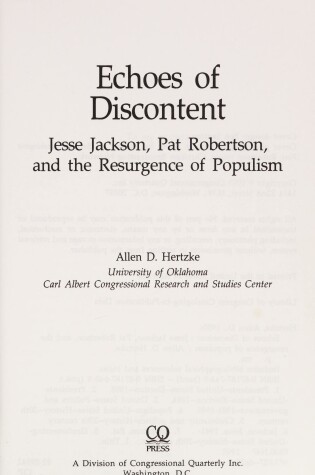 Cover of Echoes of Discontent