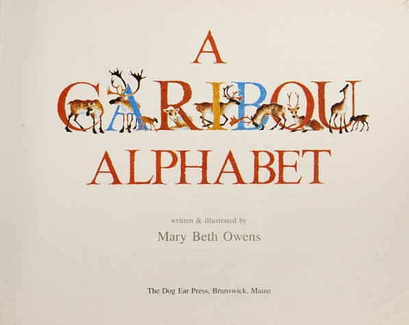 Book cover for A Caribou Alphabet