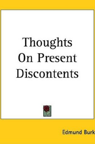 Cover of Thoughts on Present Discontents