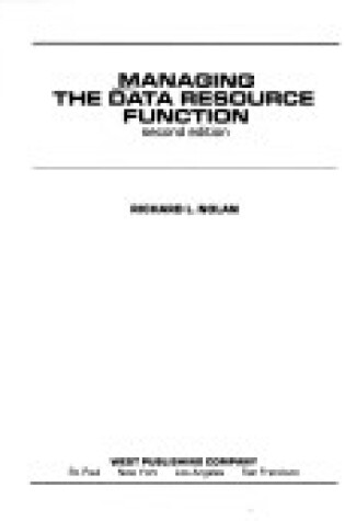 Cover of Managing the Data Resource Function