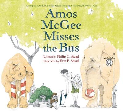 Book cover for Amos McGee Misses the Bus