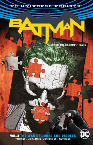 Book cover for Batman Vol. 4: The War of Jokes and Riddles (Rebirth)