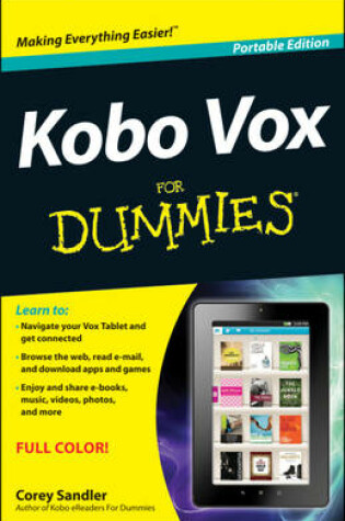 Cover of Kobo Vox For Dummies, Portable Edition