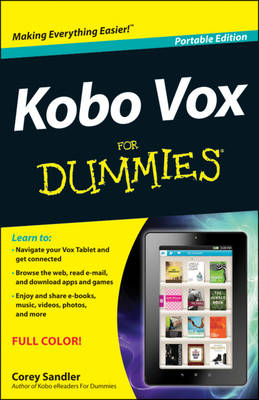 Book cover for Kobo Vox For Dummies, Portable Edition