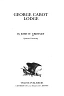 Book cover for George Cabot Lodge