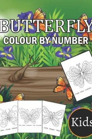 Cover of Butterfly Colour By Number Kids