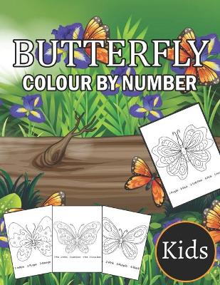 Book cover for Butterfly Colour By Number Kids