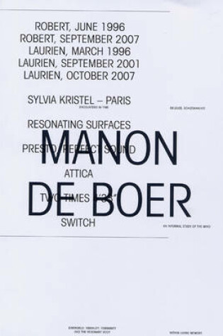 Cover of Manon De Boer