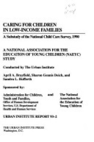 Cover of Caring for Children in Low-income Families