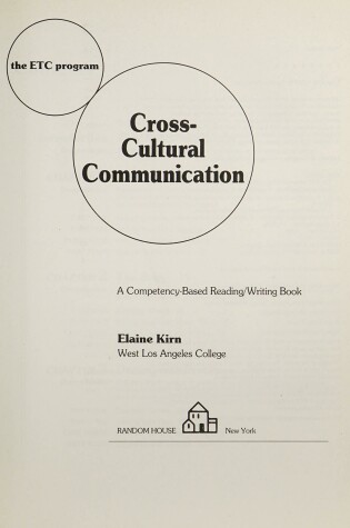 Cover of The Etc Program: Cross-Cultural Communication