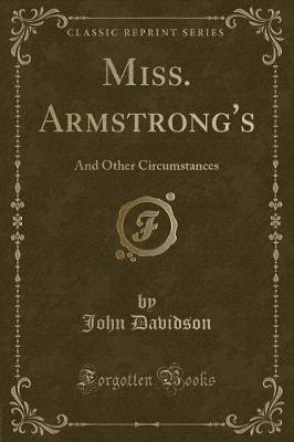 Book cover for Miss. Armstrong's