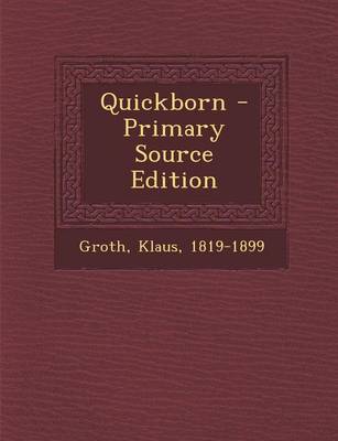 Book cover for Quickborn - Primary Source Edition