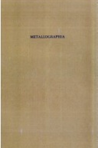 Cover of Metallographia