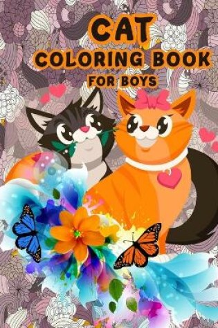 Cover of Cat Coloring Book For Boys