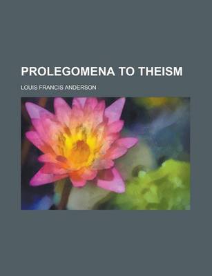 Book cover for Prolegomena to Theism