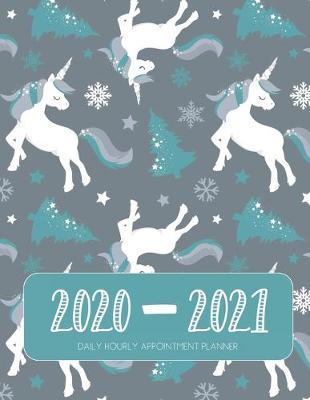 Cover of Daily Planner 2020-2021 Christmas Unicorn 15 Months Gratitude Hourly Appointment Calendar