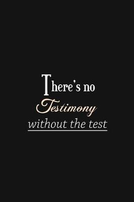 Book cover for There's No Testimony Without the Test