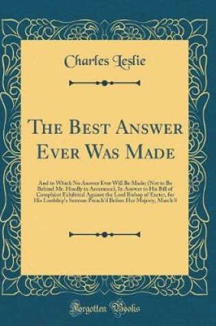 Cover of The Best Answer Ever Was Made