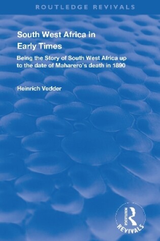 Cover of South West Africa in Early Times