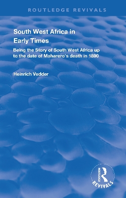 Cover of South West Africa in Early Times