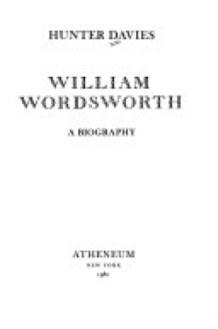 Cover of William Wordsworth