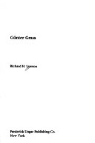 Cover of Gunter Grass