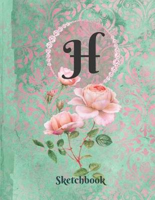 Book cover for Basics Sketchbook for Drawing - Personalized Monogrammed Letter H