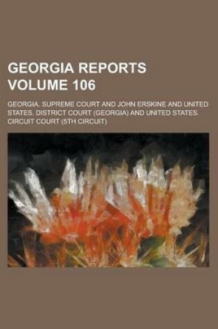 Cover of Georgia Reports Volume 106