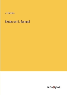 Book cover for Notes on II. Samuel