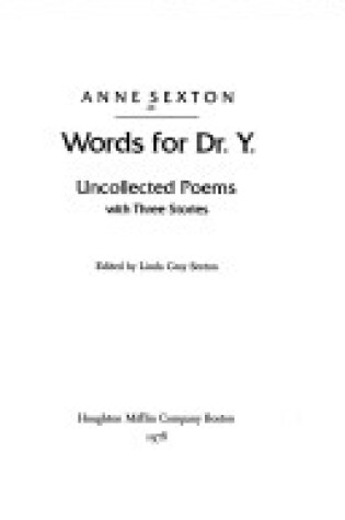 Cover of Words for Dr. Y.