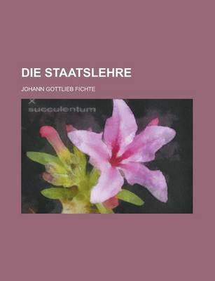 Book cover for Die Staatslehre