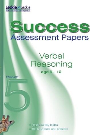 Cover of Verbal Reasoning Assessment papers 9-10