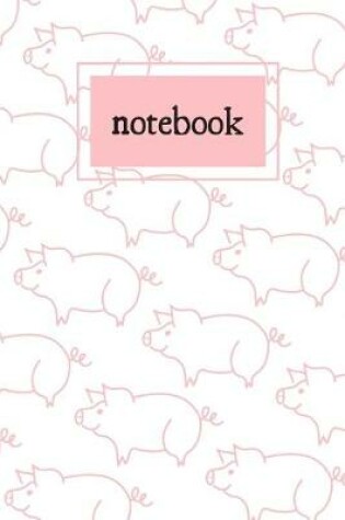 Cover of White and pink pig print notebook