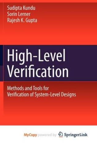 Cover of High-Level Verification