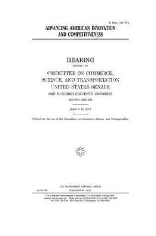 Cover of Advancing American innovation and competitiveness