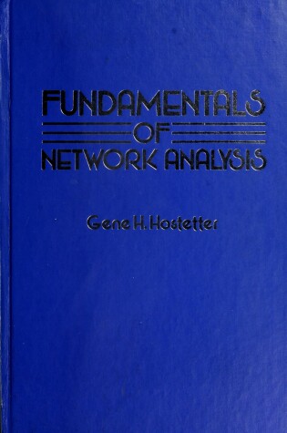 Cover of Fundamentals of Network Analysis