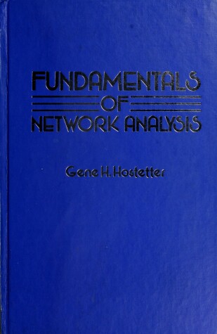 Book cover for Fundamentals of Network Analysis