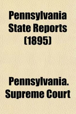 Cover of Pennsylvania State Reports (Volume 169)