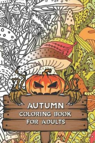 Cover of autumn coloring book for adults