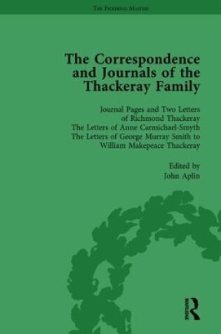 Cover of The Correspondence and Journals of the Thackeray Family Vol 1