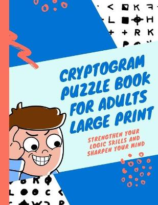 Book cover for cryptogram puzzle book for adults large print