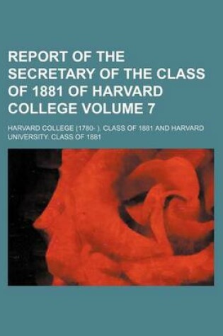 Cover of Report of the Secretary of the Class of 1881 of Harvard College Volume 7