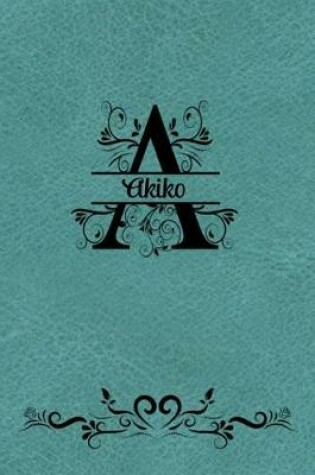 Cover of Split Letter Personalized Name Journal - Akiko